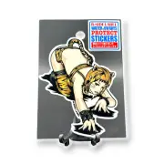 Quirky Fun Japan Sticker Sexy Crouching Tiger Girl Decal B-Side Label