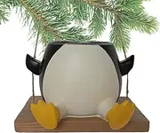 Swinging Penguin Planter Pot, Funny Hanging Flower Pot, 13x13x10cm, Resin Cartoon Succulent Planter, Decorative Swing for Indoor Outdoor Balcony, Garden, and Patio Decor