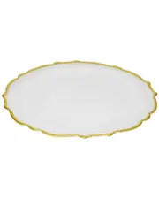 Alice Pazkus Set of 4 Alabaster White Chargers