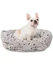 PetShop by Fringe Studio Nosey Spot Round Cuddler Dog Soft Bed, Medium 29" x 9"