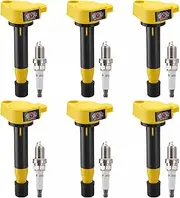 SPARKWHIZ Ignition Coil Pack UF242 & Iridium Spark Plugs 7098, Compatible with Honda Accord Odyssey Pilot Acura TL CL RL Saturn 3.0L 3.2L 3.5L V6, Replacement for GN10168 C-511 C1221/C1462 90919-02247