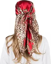 RUI VTRON Women Head Scarf Like Silk Scarf Hair Scarf for sleeping Hair Wrapping 35 Inches Square Scarves