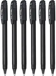 Pentel Energel Rollerball Pens - BL417R - ECO 96% Recycled - Black Ink - Pack of 6