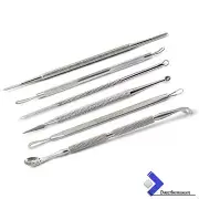 6Pcs Comedone Extractor Blackhead Remover Acne Pimple Spots Blemish Facial Tools