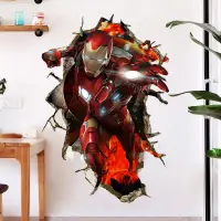 在飛比找蝦皮購物優惠-2024 漫威海報3D立體超人鋼鐵俠復仇者聯盟防水牆貼紙大學