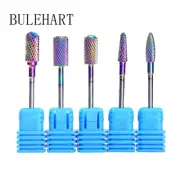 5Pcs Rainbow Milling Cut For Manicure Remove Gel Varnish Burr Nail Drill Bit Set