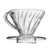 Reusable Resin Coffee Dripper – Transparent Pour-Over Coffee Filter for 1-2 or 1