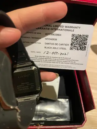 CARTIER 手錶型號：SANTOS ADLC WSSA0039 如圖新