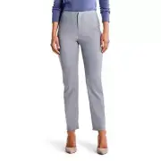 NIC+ZOE Wonderstretch Straight Leg Pants Women's Size 12 Gray Flat Front NWT