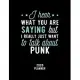 I Hear What You Are Saying I Really Just Want To Talk About Punk 2020 Planner: Punk Fan 2020 Calendar, Funny Design, 2020 Planner for Punk Lover, Chri