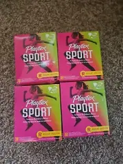 Playtex Sport Compact Tampons, Multipack Regular and Super Absorbency, 4 Boxes