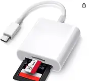 USB C CARD READER, For iPhone, Mac, iPad, 2in1 And Samsun Android Capabilities