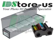Fargo 45000 Full-Color Ribbon YMCKO & 500 Blank White PVC Cards Bundle