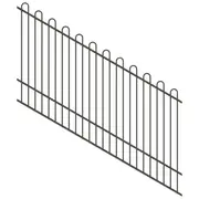 ProtectorAl 1201-2400W x 1500H Woodland Grey Loop Top Pool Fence Panel Raked 16-30º