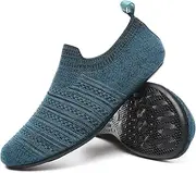 [Hayeabi] Ultra-Comfort Lightweight House Slippers Unisex Adult Indoor/Outdoor Around The House Home Shoes for Women Men, 20002bluecyan, 9-10 Women/7.5-8.5 Men
