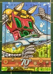 SHOGUN WARRIORS - GETTER ROBO THREE/ BEAR 2.5" x 3.5" HOMAGE SKETCH CARD