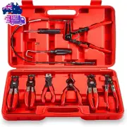 Hose Clamp Pliers, 9Pcs Long Reach Wire Spring Hose Clamp Pliers Remover for Aut