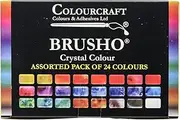 Brusho by Colourcraft Brusho Crystal Set 24 Color Colour (BRU85001)