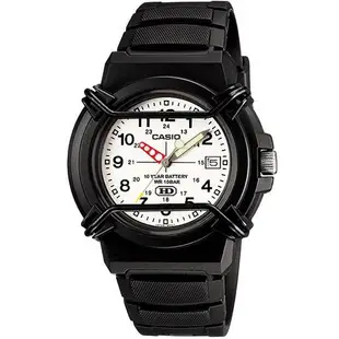 【CASIO】商用戰鬥軍旅指針錶-白面(HDA-600B-7B)正版宏崑公司貨