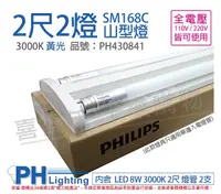 在飛比找Yahoo奇摩購物中心優惠-PHILIPS飛利浦 SM168C LED 16W 2尺2燈