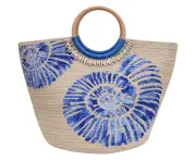 LVD Jute Ocean Portable On The Go Decorative Cosy Carry Tote Bag 50x30cm