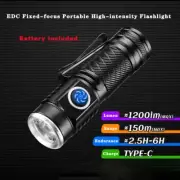 Super Bright 1200lm EDC Tactical Flashlight Hunting Torch and Battery included
