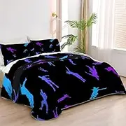 Allenjoy Twin Size Battle Quilt Bedspreads Video Game Bed Set Bedding Coverlet Fabric Washable with 1 Pillow Sham SC00020-007