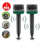 2x Solar Snake Repeller Solar Ultrasonic Pest Mole Rodent Repellents Garden AU