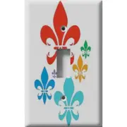 SnazzySwitch Fleur De Lis Decorative Light Switch Plate Cover