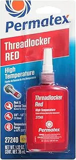 Permatex High Temp Threadlocker, Red, 36 ml