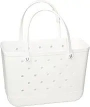 [Universal bag] beach bag White Large