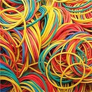 Large rubber bands,Thick elastic bands, Stretchable Latex Rings, Dia 15-50mm Yellow High Elastic Rubber Bands, Office Supply Rubber Bands 100pcs(25x1.5mm)