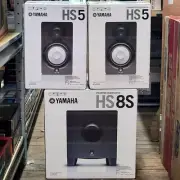 2 x Yamaha HS5 Active Studio Monitor Speakers + 1 x HS8S Subwoofer Sub (BLACK)