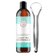 Oil Pulling With Coconut Oil & Peppermint~Oil For Oral,Care Mouthwash