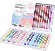 Colored Gel Pens Set | School Gel Pens Colored for Notes Marking,1mm Journaling Pencil Artists Solution Coloring Book Tool for Classroom, Library