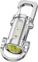 Keychain Light - Key Chain Light USB Rechargeable - All-Weather Use Survival Equipment with Flashing Mode for Mountaineering, Hiking, Fishing, Adventure