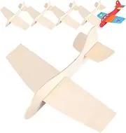CIYODO 6Pcs Wooden Airplane Model DIY Assemble Kit for Blank Plane Design for Creative Painting Easy to Install Safe Edges Enhances Hand Eye Coordination and Patience