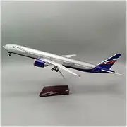 Pre-Build Replica 1/157 for B777 AEROFLOTW Light and Wheel Landing Gear Model Metal Aircraft Commemorate Collection Or Gifts Toy Airplane(Style with light2)