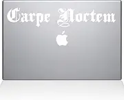 The Decal Guru 1033-MAC-15X-W Carpe Noctem Seize The Night Vinyl Sticker, 15" MacBook Pro (2016 & Newer), White