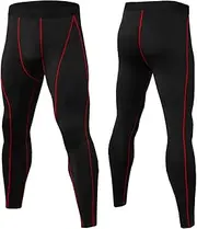 [Abigprofit] Men Compression T-Shirt+Pants Suit Motorbike Shirt Sports Leggings Long Sleeve Tracksuit 2-Pants L