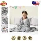 Soft 5lbs Weighted Blanket 36x48 with Minky Dots for Hypoallergenic Comfort