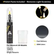 Touch Up Paint For Maserati All Models 159474 Grigio Azzurro With Polish Paste
