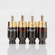 4pcs RCA Connector Gold Plated Audio Video Plug for High-end Audio Speaker Cable