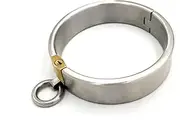 BDSM Stainless Steel Sex Collar, Height 3.2cm, Metal Collar, SM Bondage Collars, O-Ring Restraint Sex Collar Sex Toys for Men Women