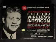 TRANSISTORIZED FEDTRO WIRELESS INTERCOM 2-STATION DELUXE SET MICKEY MANTLE