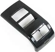 Abs Carbon Fiber Car Rear Air Condition Out Vent Cover Trim Sticker Compatible for Peugeot 408 2023 Auto Styling(Carbon Fiber Abs)