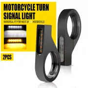 2X Amber Motorcycle White Switchback Turn Signals LED Light For Kawasaki Suzuki
