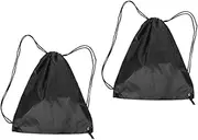 SOLUSTRE Motorcycle Storage Bag Polyester Large Capacity Drawstring Back Bag Helmet Pouch Easy to Carry for Gym
