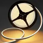 Neon LED Strip Lights, 12V DC 600 SMD2835 16.4ft/5m IP65 Waterproof Dimmable ...