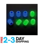 Easy Install 8-Piece Tire Valve Caps Set - Colorful Glow for Cars & Bikes